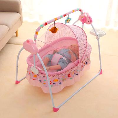 China Baby Crib+day Bed China Factory Promotion Automatic Baby Swing Cradle Bed Crib for sale