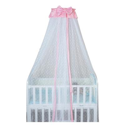 China Anti-Pull Baby Bedding Mesh Crib Netting Summer Portable Infant Mosquito Insect Crib Net Folding Crib Hutch Mosquito Net for sale