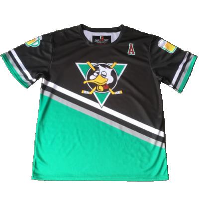 China High quality custom 100 polyester sublimation ice hockey quick dry unisex t-shirt for sale for sale