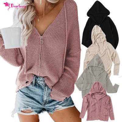 China Fashion Streetwear Anti-Shrink V-Neck Dropped Full Sleeve Zipper Up Solid Sweatshirts Sweaters Blankets Hoodies for sale