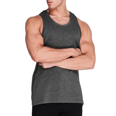 China Customized Tank Tops Mens Racerback Gym Tank Top Cotton Muscle Vest Crewneck Sleeveless Breathable Anti-pilling Label for sale