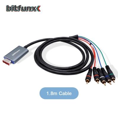 China Show the cleanest possible picture of your GameCube Console Bitfunx 1.8m 5 RCA YPbPr Full Audio Component Video Cable Full For Nintendo Gamecube for sale