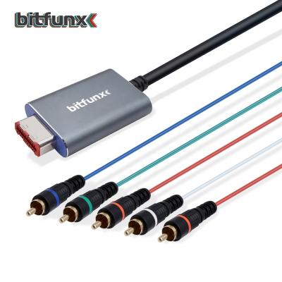 China Output Full Native GameCube Resolution With High Quality Audio Bitfunx Other Game Accessories Free Sample AV Output 5 RCA YPbPr Gamecube Component Video Cable For Nintendo for sale