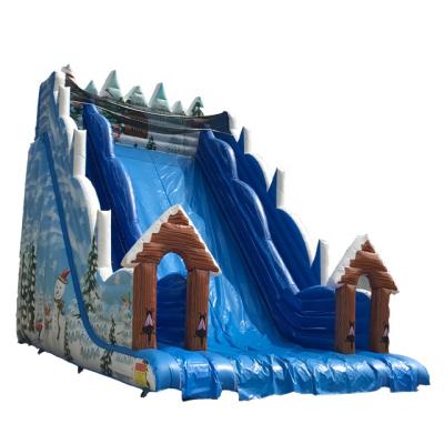 China Giant Indoor Entertainment 9m High Adults +Outdoor Inflatable Snow Slide For Sale for sale