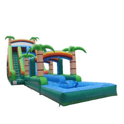 China Indoor +Outdoor entertainment the newly designed jungle inflatable water slide is suitable for children and adults for sale