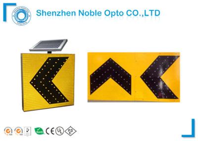 China 12V Yellow Flashing Wireless Solar Traffic Signs With 45 LED Warning for sale