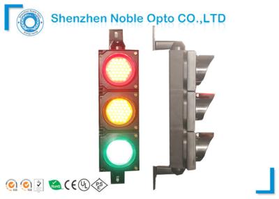 China Customized 100mm Solar Traffic Lights Red Yellow Green With Sunvisor for sale