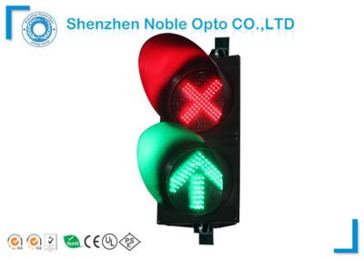 China Round Led PC Housing Solar Panel Traffic Lights , 200mm Size for sale