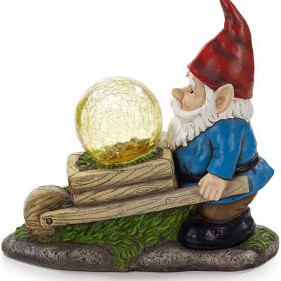 China Yard /Lawn /Outdoor Ground Solar Powered Led Landscape Decor Garden Gnome Statue Outdoor Stake Lantern Light For Patio Yard Decorations for sale