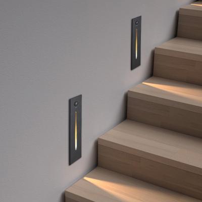 China Wall Night Light LED Staircase Motion Sensor LED Modern Step System Indoor and Outdoor Smart Home Light for sale