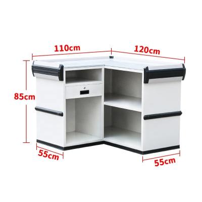 China Disssemable Modern Style Cashier Table Grocery Table High Quality Supermarket Checkout Counter for sale