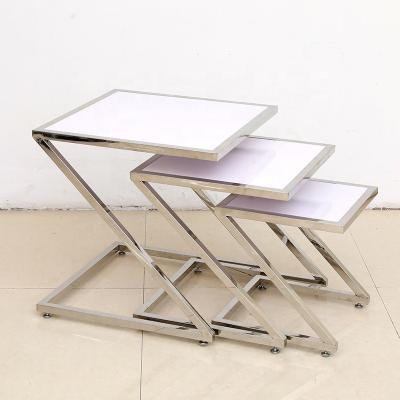 China Manufacturer Single Sided Supply Rack Display Stand Stainless Steel Wooden Promotion Wooden Desk for sale