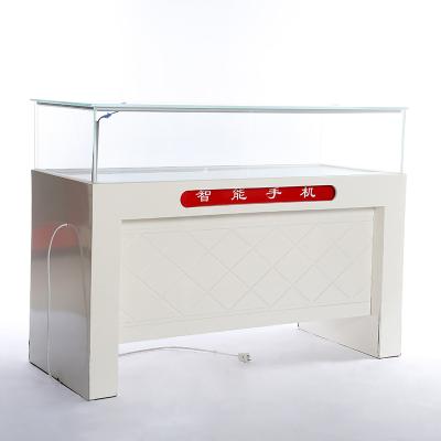 China Yiwu Super Warmer And Wooden Mall Glass Movable Display Table for sale