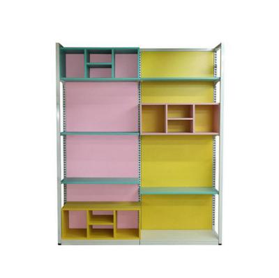 China Single-Sided Top Selling Shelves Combination Multi-Function Single-Sided Wooden Supermarket Display Stand for sale