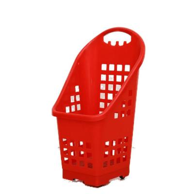 China design Easy-carrying special best selling high capacity wholesale four rear wheel shopping basket for sale