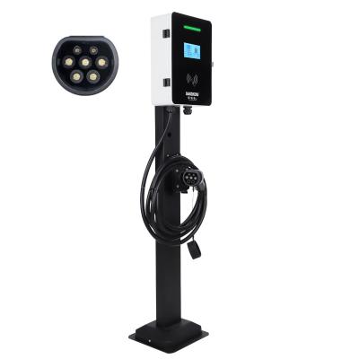 China Electric Car Type2 AC Ev Charger Wallbox 380V 11KW Wall Mounted Floor Charging Station Suitable for Tesla Model 3 y s x BMW i3 ix3 for sale