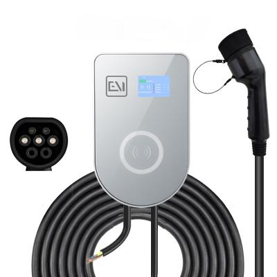 China AC Charger 11kw Ev Cable 16a 32amp Mode 2 Car Charging Home Ev Charger Support Tesla Model 3 Mitsubishi Outlander PHEV Use for sale