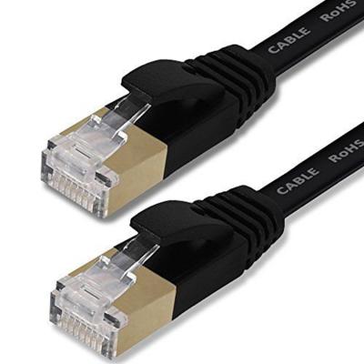 China Flat SFTP cat7 ethernet patch cord glod plated CAT7-F1 for sale