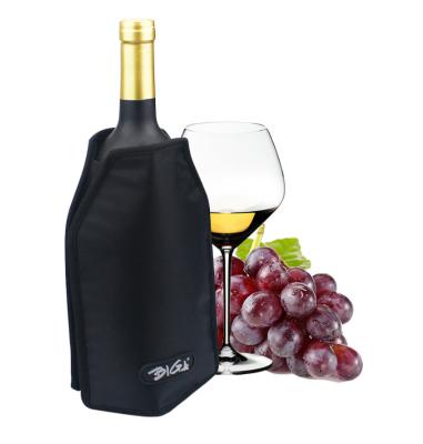 China Hot Selling Waterproof Sublimation Neoprene Box Cooler With Low Price Sleeve Wine Nylon Champagne Cooler Bag With Elastic Sustantial Gel for sale