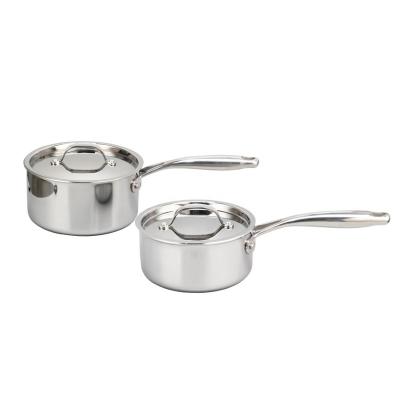 China CLASSIC Triple Plated Stainless Steel 1.5-Quart Saucepan with Lid for sale