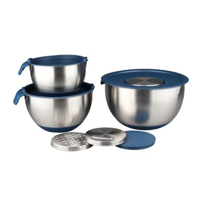 China Viable with 3 airtight grater lids nesting mixing bowl set for sale