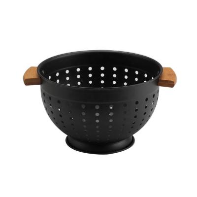 China Viable Washing Pasta Vegetables Fruit Noodles Spaghetti Stainless Steel Colander for sale