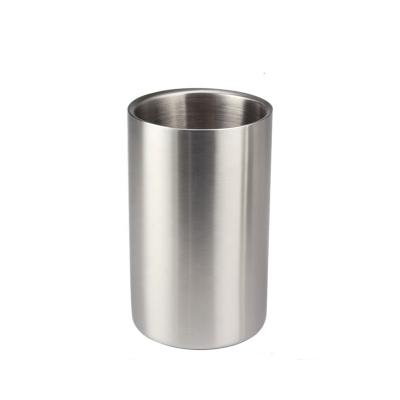 China Sustainable Stainless Steel Double Wall White Wine Bottle Cooler Bucket for sale