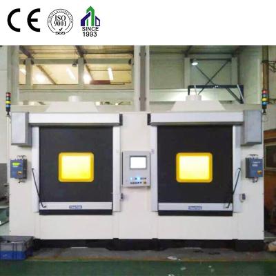 China WUXI JIANDA industrial automatic windproof machine guarding doors /safety and productivity PVC roll up doors for sale