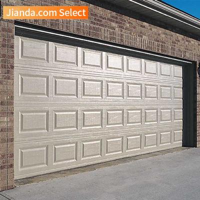 China Modern North American Double Steel Two Car Garage Sectional Industrial Door And Pedestrian Doors for sale