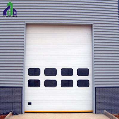 China From JIANDA factory modern industrial sliding door directly for warehouse modern automatic steel security doors galvanized steel 40mm and 50mm for sale