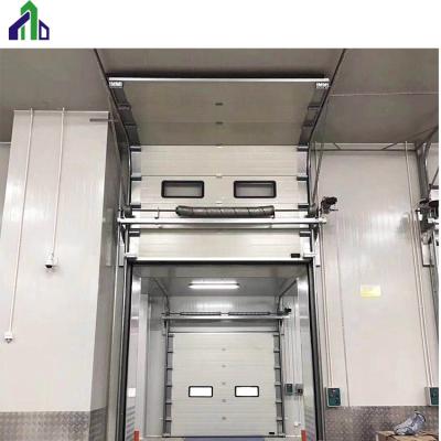 China JIANDA Industrial Automatic Industrial Sectional Overhead Door Entry Doors Steel Workshop High Density PU+High Quality Steel Push and Pull for sale