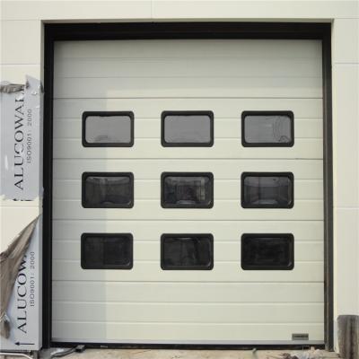 China JIANDA Industrial Automatic Warehouse Steel Overhead Double Door /sliding Sectional Door with Good Quality Motor for sale