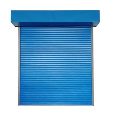 China Industrial Blue Color Roll Up Door Industrial Roll Shutter Door With High Wind Residence Features for sale