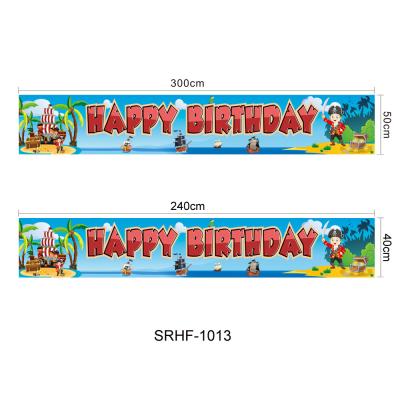 China Color fastness/best environmental protection durable/decorative/selling customizable Digital printing red party to decorate happy birthday banner set for sale