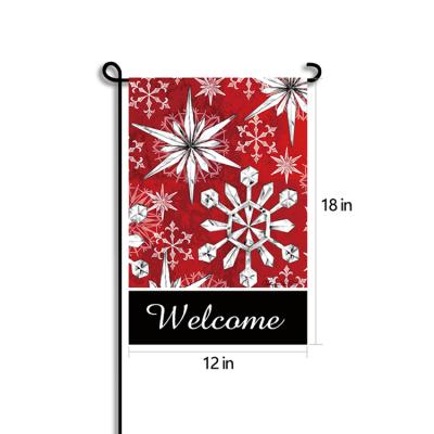 China Strong Color Fastness/Environmental Protection Durable//Manufacturer Direct Selling Custom Double Double Washable Chinese Polyester Polyester Printing Winter Sublimation Garden Flag for sale