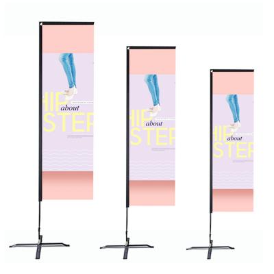 China Competitive Price Activity Decoration Outdoor Advertising Rectangle Lightweight / Portable Beach Flag for sale