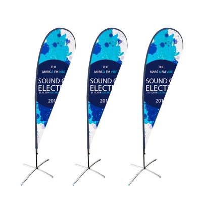 China Lightweight / Portable High Quality Decoration Portable Aluminum Poles Bases 3m Teardrop Beach Flag for sale