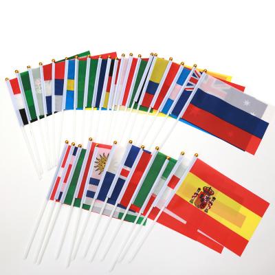 China Color fastness/durable/decorative environmental protection//outdoor decoration party polyester hand washable exquisite workmanship waving checkered stood flag for customizable for sale