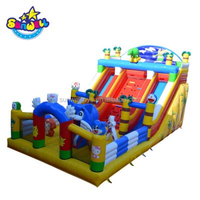 China Wholesale Inflatable Park/Playground/School/City Rental/Festival/Blue Cat Yard Home Fun,Kids Inflatable Playground Bouncer For Sale for sale