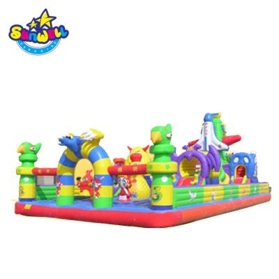 China Park/playground/school/rental/festival inflatable land/home yard hot sale big game,inflatable amusement park for event for sale