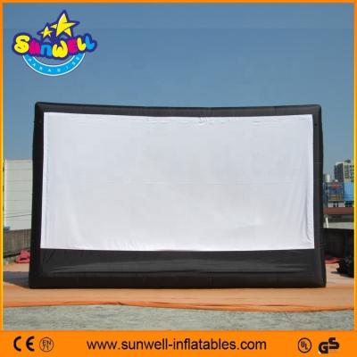 China 210D Oxford Cloth Inflatable Air Screen Inflatable Cinema Projection Air Advertising Screen For Movie for sale