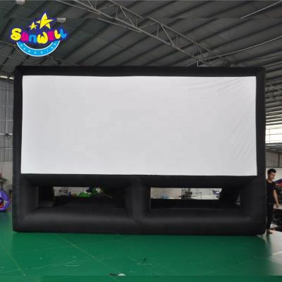 China 210D Oxford Cloth 40 Foot Outdoor Inflatable Cinema , Inflatable Movie Projector Screen With Carry Bag for sale