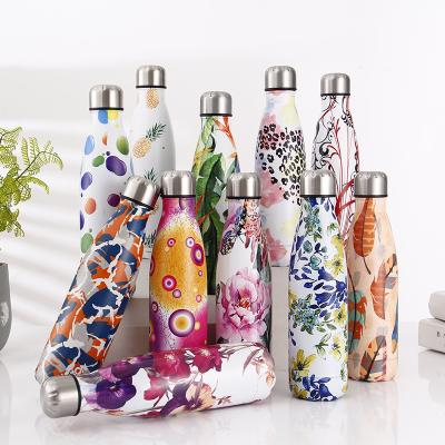 China Sustainable Water Bottle LOGO Stainless Steel Cola Shaped Custom Heat Transfer Printing Tumbler for sale