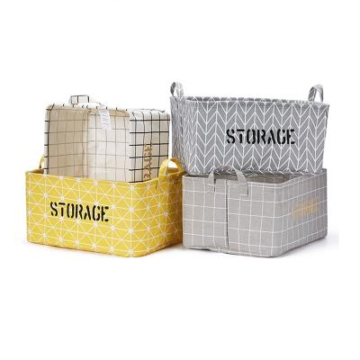 China Minimalist Woven Storage Basket For Kids Baby Toy Storage Basket Multifunction Foldable Plastic Storage Basket for sale