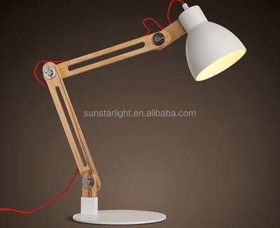 China European Hot Selling Metal Folding Table Lamp Desk Lamp/Creative Amazing Indoor Lighting Modern Wood Light for sale