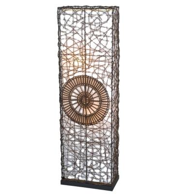 China Traditional European Vintage Indoor Rattan Standing Floor Lamp / Floor Single Light for sale