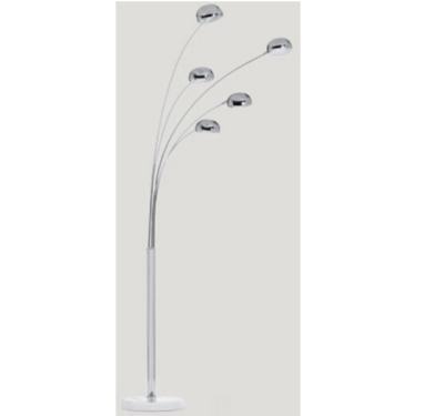 China Modern Modern Metal Rod And Shade Arc Floor Light Marble Base 5 Head Floor Lamp for sale