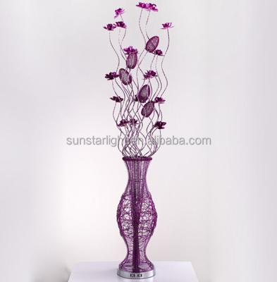 China Modern Aluminum Floor Lamp Art Decorative Lighting Flower Vase Floor Light for sale