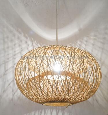 China China Custom Modern Handmade Natural Material Bamboo Hanging Chandelier/Pendant/Lamp/Light for sale