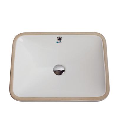 China Modern High Quality White Rectangular Undercounter Bathroom Basin Undermount Sink for sale